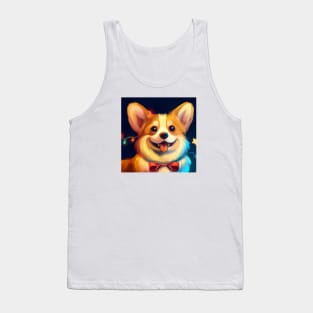 Cute Pembroke Welsh Corgi Drawing Tank Top